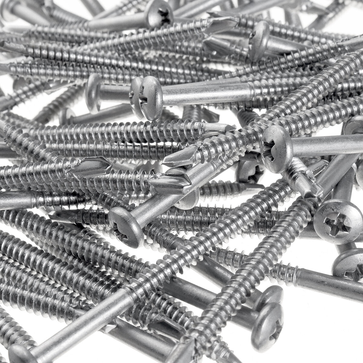 100Pcs 3" 75mm Corruhated Roofing Plastic Screw Cover Clear Strap Caps