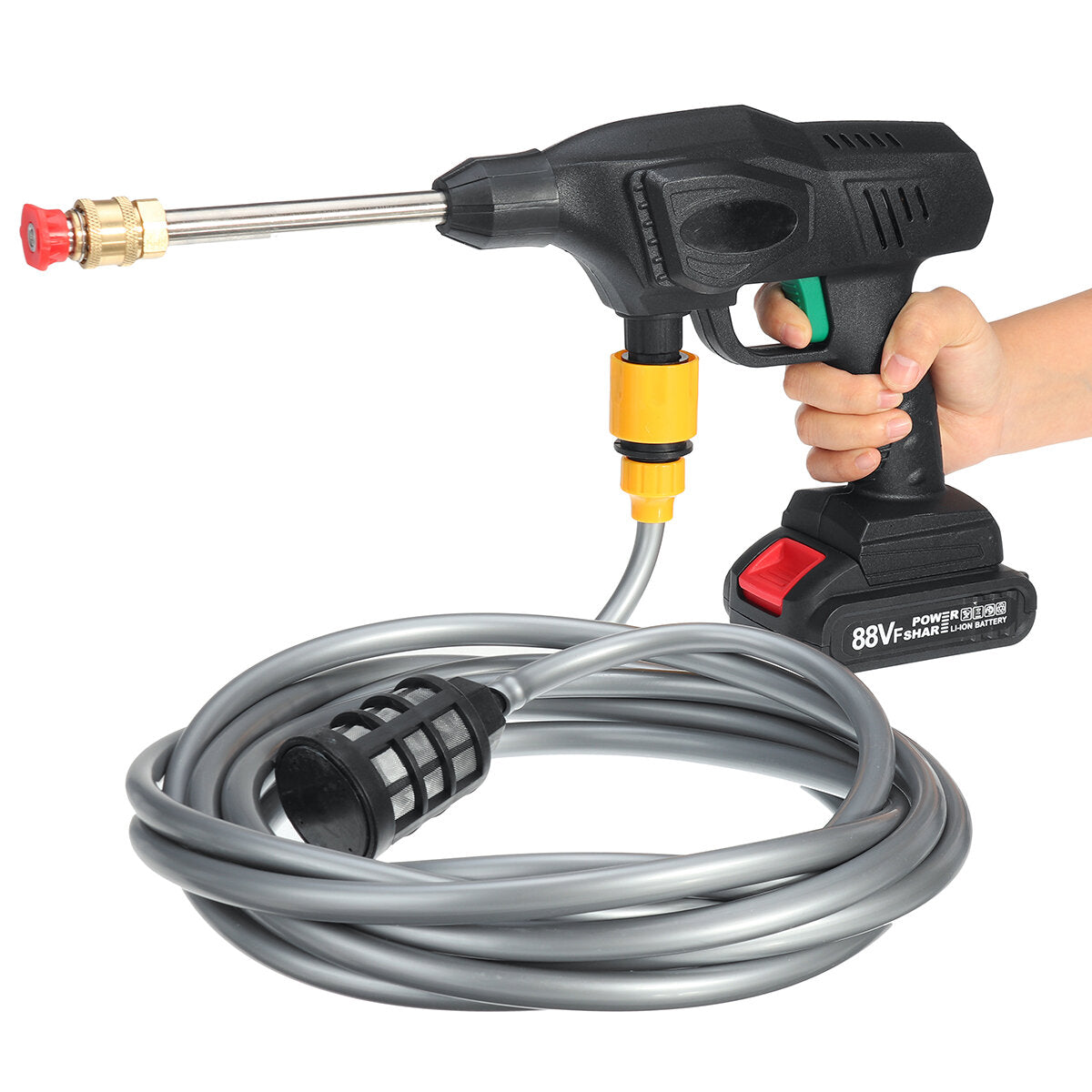 900W Cordless High Pressure Washer Battery Indicator Car Washing Machine Spray Guns Water Cleaner