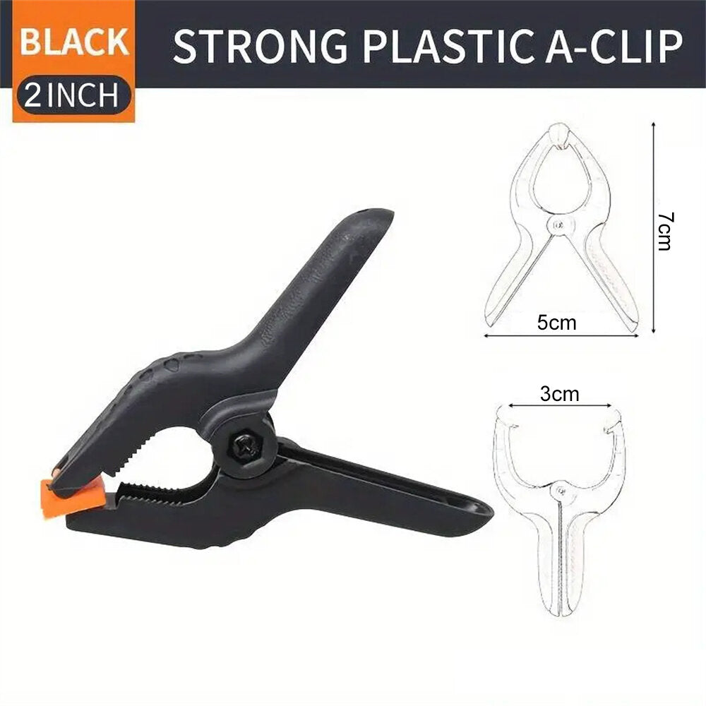 Versatile Ratchet Bar Clamp Set - 10pcs, 2/3/4/6 inch, Black, Ergonomic Grip for Woodworking, Photography, Arts & Crafts
