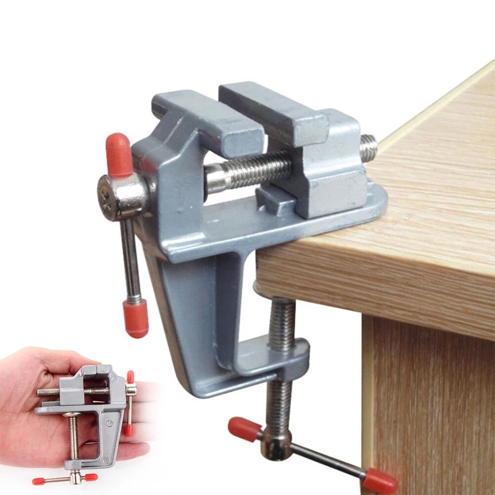 Premium Mini Bench Vise - Lightweight Aluminum, 30mm Jaw Opening, Ideal for Crafts, Woodworking, and Electronics