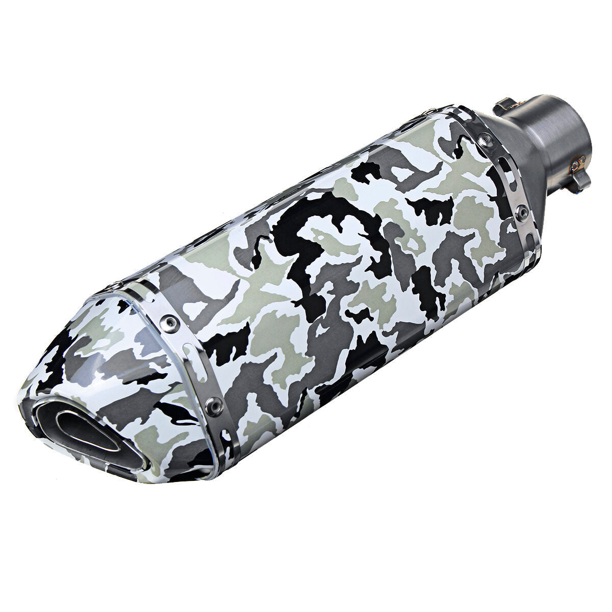 38-51mm Stainless Steel Motorcycle Exhaust Muffler Pipe With Silencer Universal