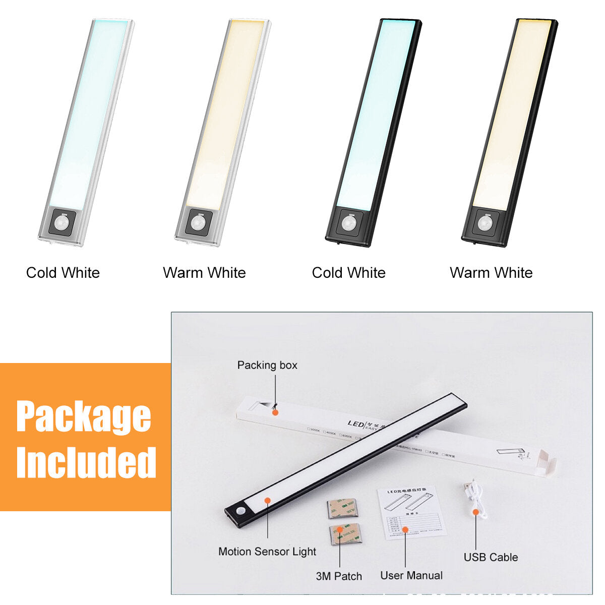 20CM Cabinet Closet Lights Motion Sensor Light Indoor LED Smart Homelife Bars