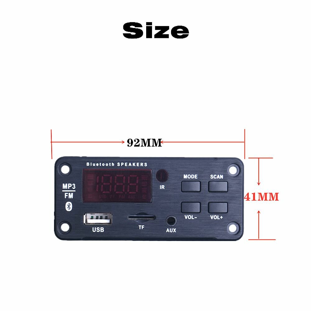 Bluetooth 5.0 MP3 Audio Decoder Board Module Wireless Car USB MP3 Player TF Card Slot USB FM Remote Controller Decoding Board