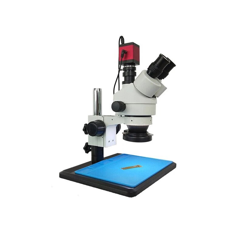 13MP Trinocular Stereo Soldering Microscope Stand Lens Digital Camera for Repair Mobile Phone Tools Kits