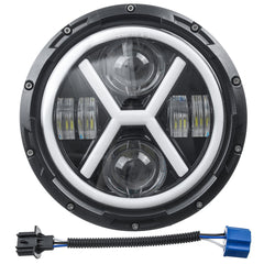 7"inch Waterproof Motorcycle Headlight Round LED Projector