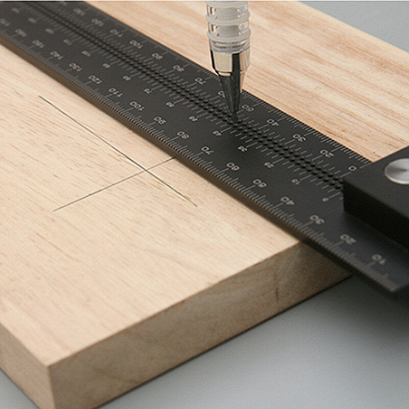 High-Quality Aluminum L-Ruler for Woodworking, Ergonomic Design, 0-200mm Scale, Durable & Rust-Proof Tool