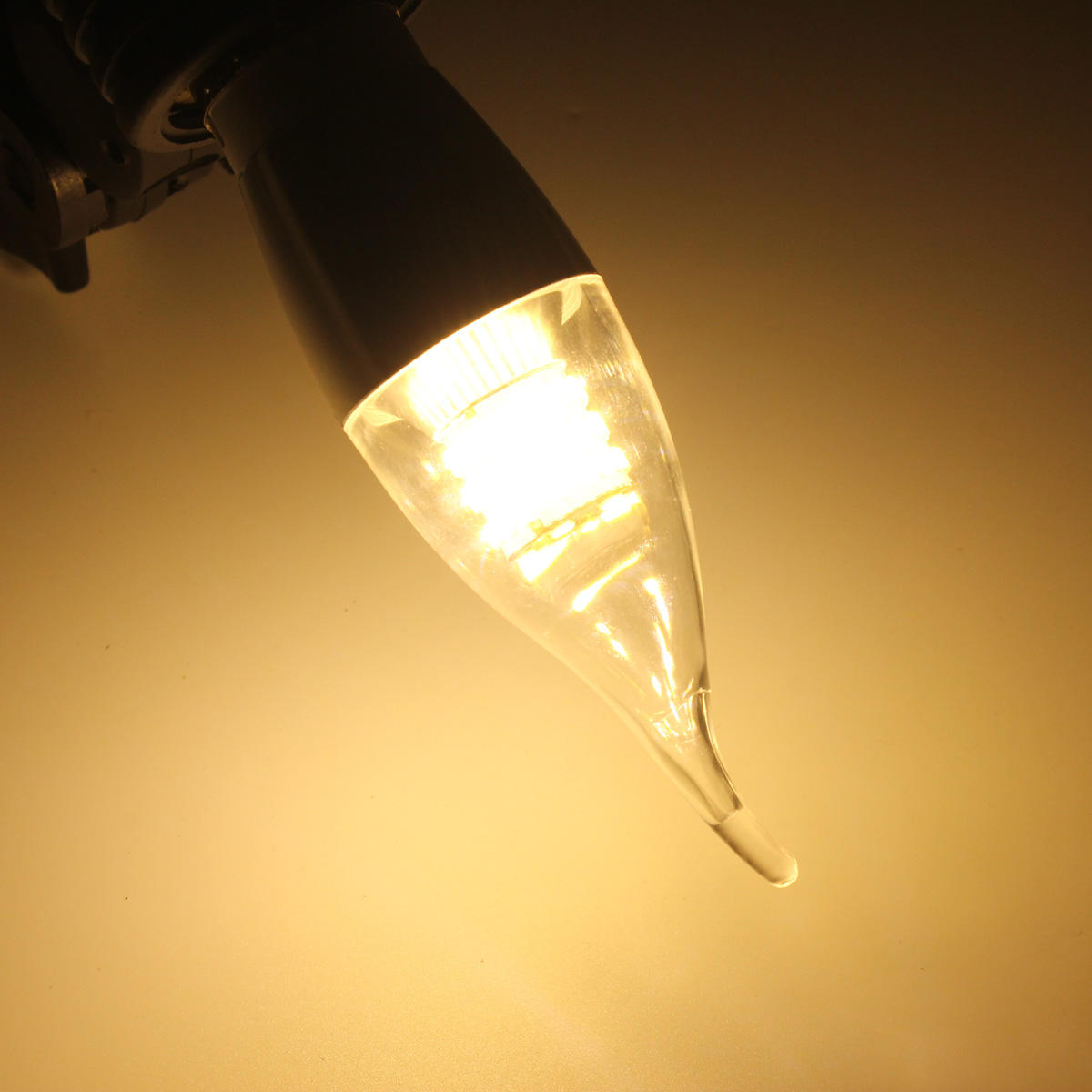 7W LED White Warm White Glass Candle Lamp Bulb Non-Dimmable AC 85-265V