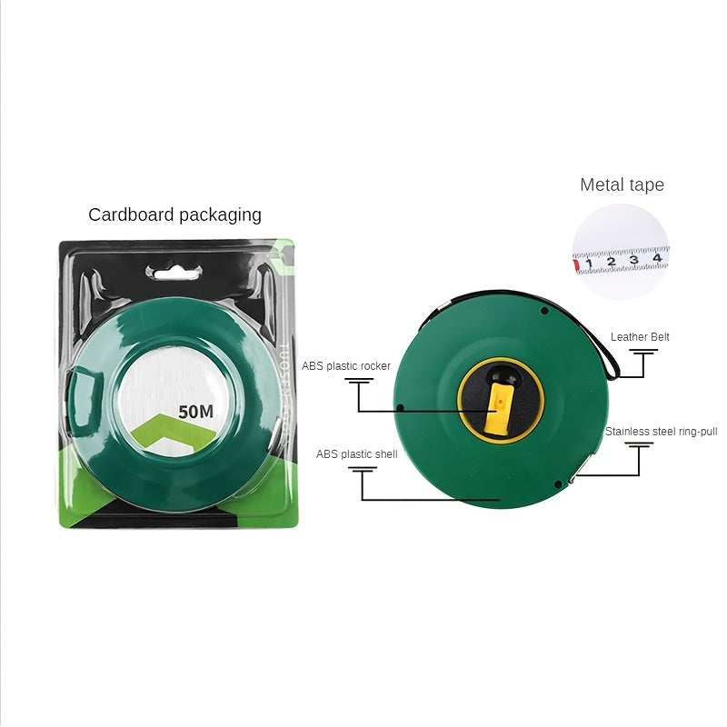 20/50m Portable Disc Ruler with Metal Paint Strip Steel Tape Measure for Woodworking