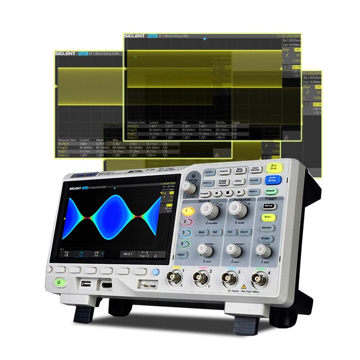 Digital Oscilloscope 100MHz 4 Channels High Speed Sampling Advanced Triggering Large Display WiFi Control