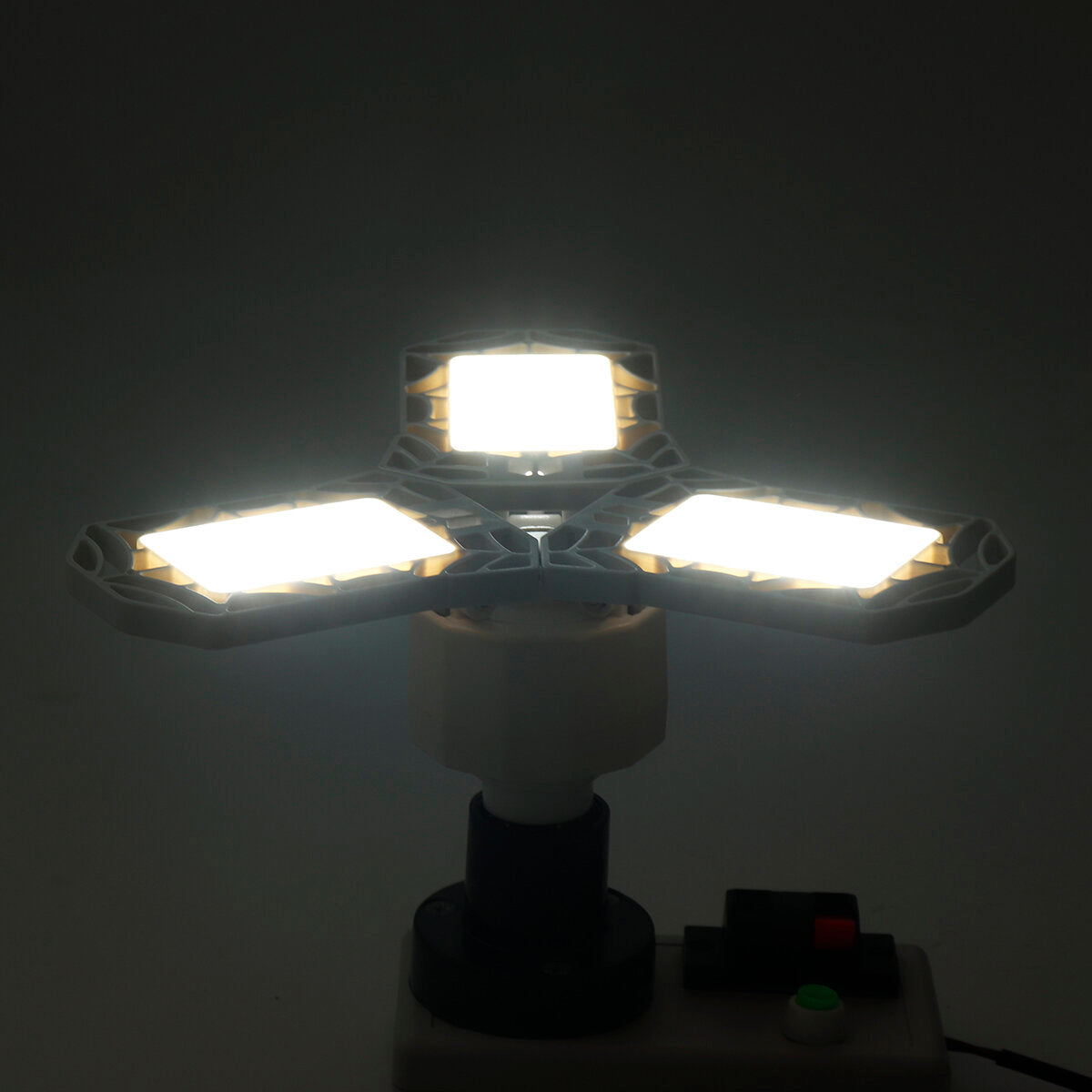 E27 LED Bulb Garage Lamp Deformable Ceiling Light Fixture Foldable Adjustable Workshop Lamp AC85-270V