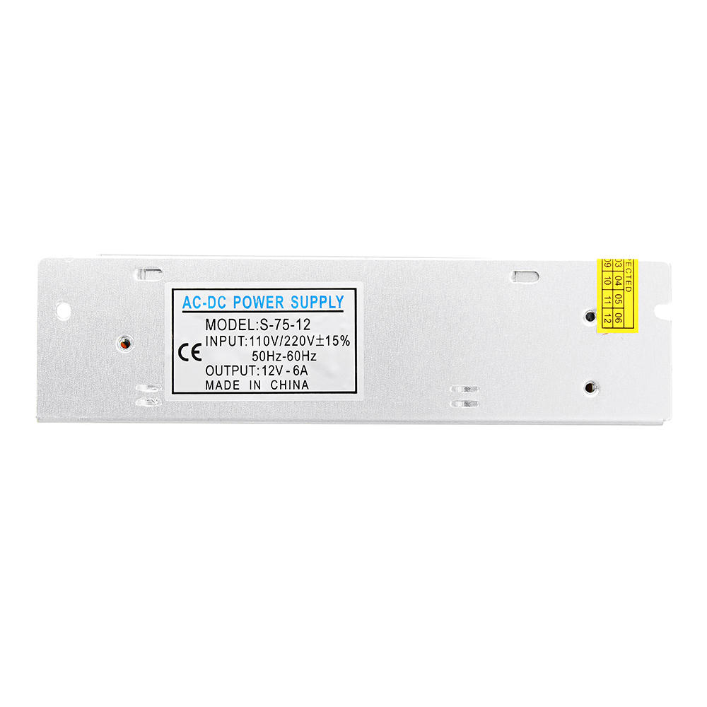 AC110V/220V To DC12V 6A 72W Power Supply Lighting Transformer Adapter for LED Strip Light