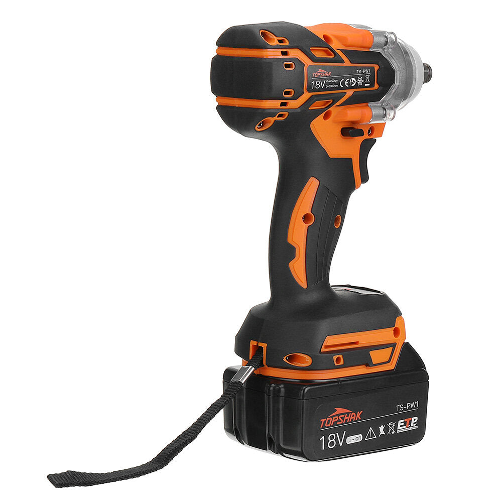 Brushless Impact Wrench LED Working Light Rechargeable Woodworking Maintenance Tool