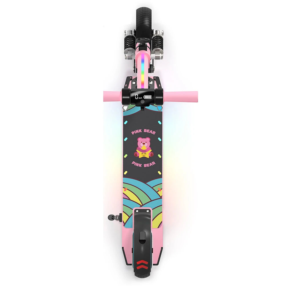 Kids Electric Scooter, 21.6V 2.5Ah, 130W Motor, Max Speed 14KM/H, 6.5in Folding Electric Scooter, 5-8KM Range, Max Load 70Kg Children Electric Scooter