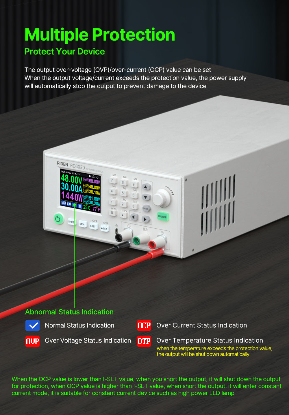 Assembled Set 60V 30A DC Voltage Step-down Stabilized Lab Power Supply Module Buck Adjustable Converter Battery Charging