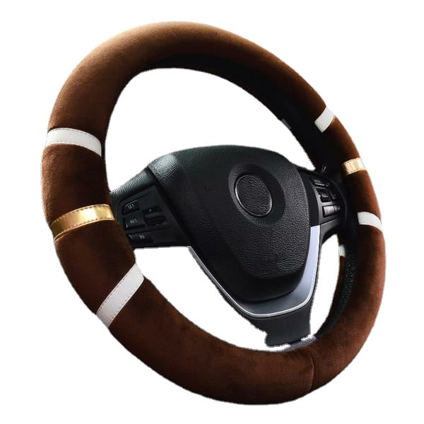 36/38cm Car Steering Wheel Covers Winter Warm Plush Protector Four Colors Universal