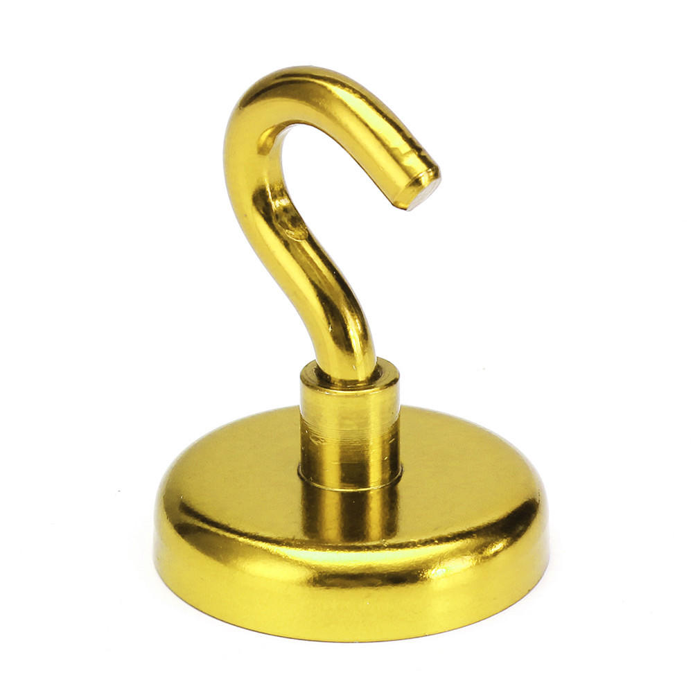 48mm 90KG Magnetic Hook Holder Neodymium Magnet Yellow Hook Magnet