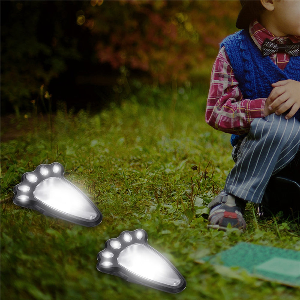4 In1 Solar Powered LED Dog Paw Print Lights Garden Outdoor Lawn Yard Path Lamp