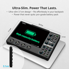 100MHz Tablet Oscilloscope, 4 Channels, 12-Bit Resolution, 1GSa/s, 110Mpts Memory & 8-Inch Touchscreen