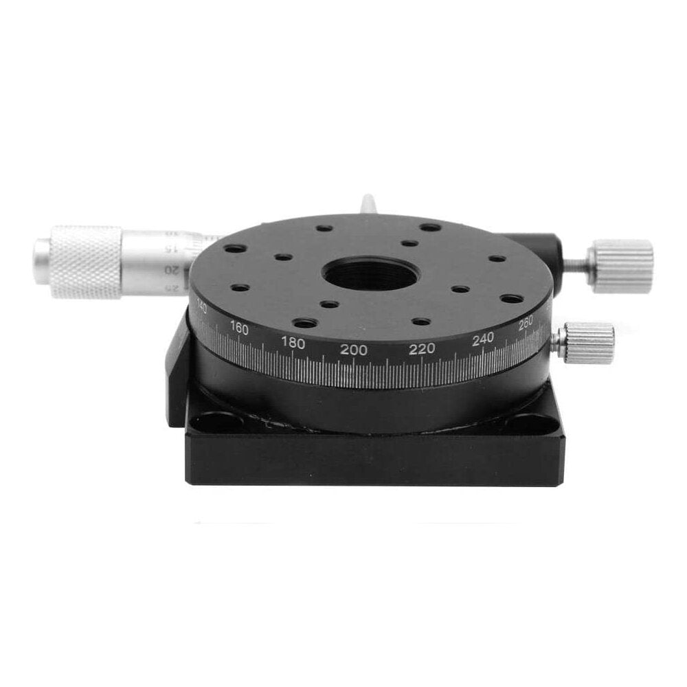 R Axis 60mm Sliding Table Micrometer Precision Adjust Angle Manual Platform Sliding Stage