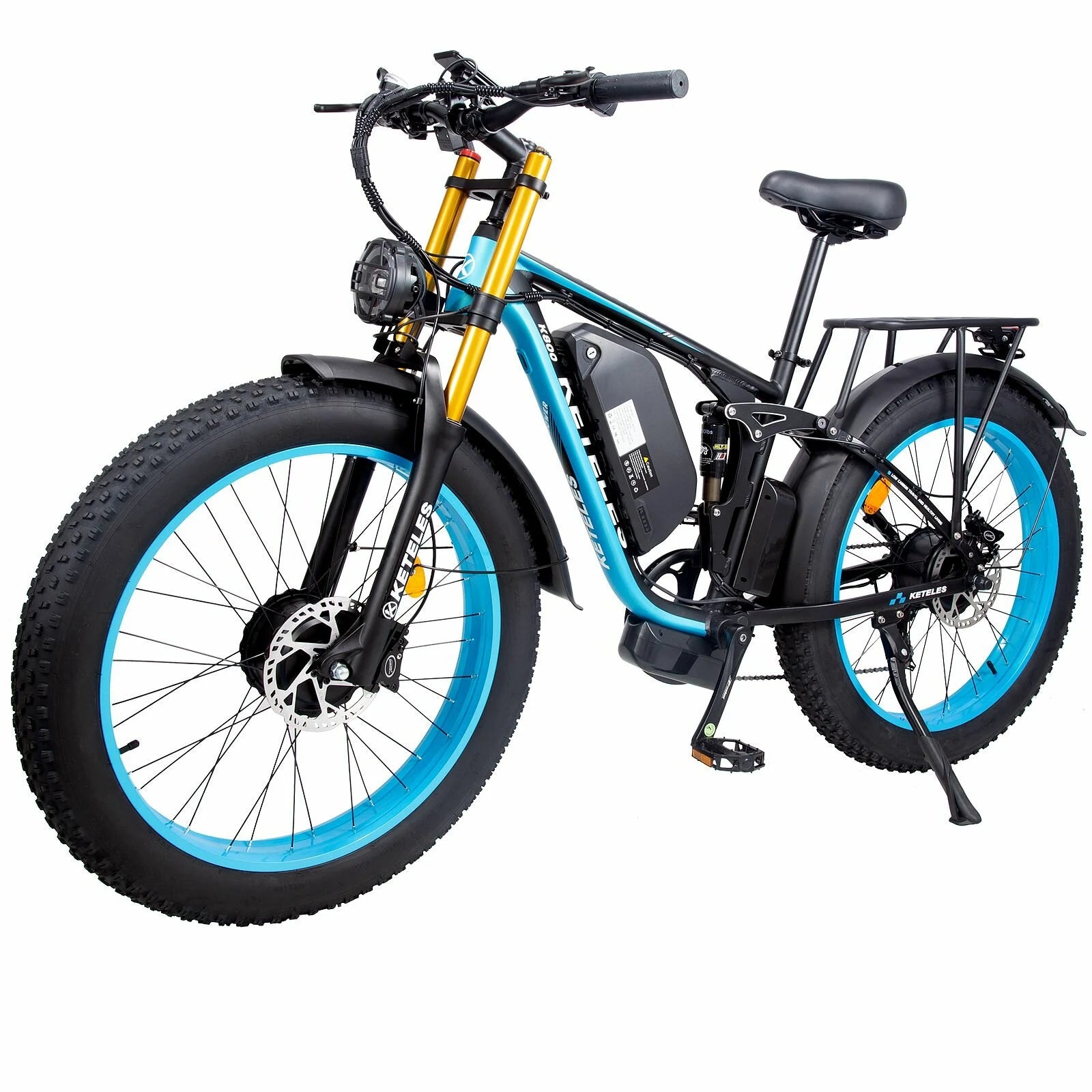 Electric Bike 48V 23Ah Battery Dual 1000W Motor 25KM/H Fat Tire 26x4.0 Inch 60KM Range 180KG Load Capacity Mountain Ebike