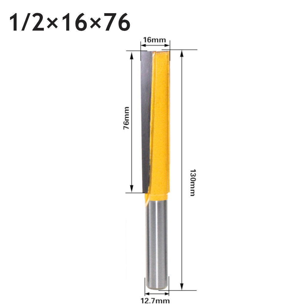 12.7mm 1/2 Inch Shank Straight Bottom Cleaning Router Bit Tungsten Carbide Woodworking Cutting Tools