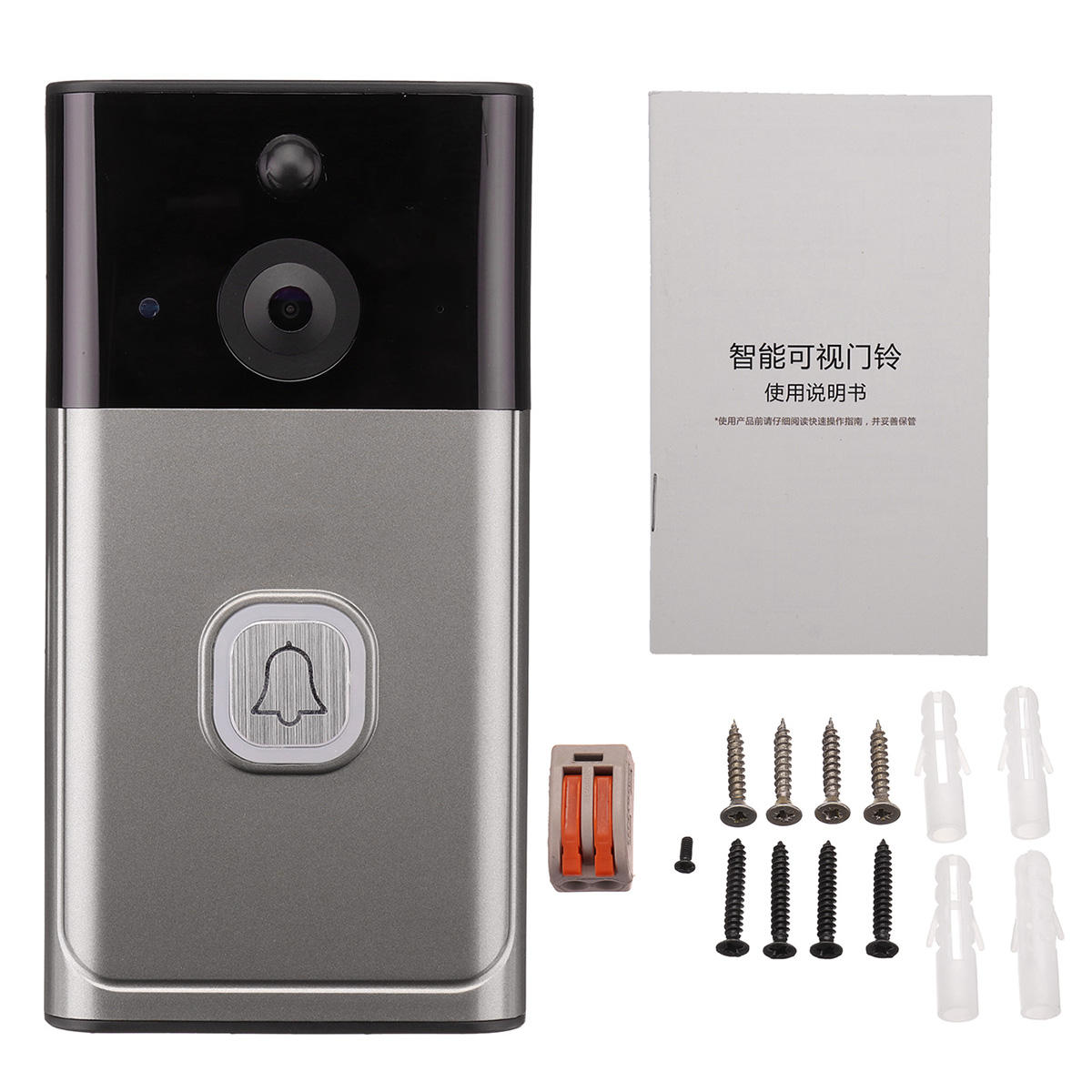Wireless WiFi Video Doorbell Rainproof Smartphone Remote Video Camera Security Two Way Talk 166