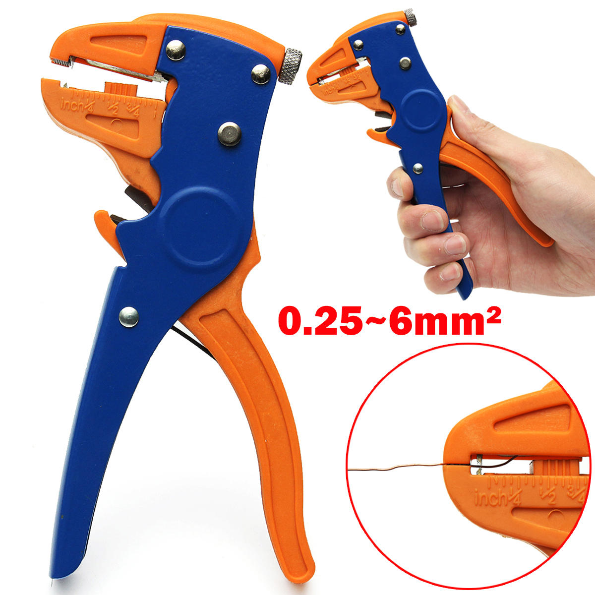 2 in 1 0.25~6mm Automatic Cable Wire Stripper Cutter Pliers Crimper Crimping Tool