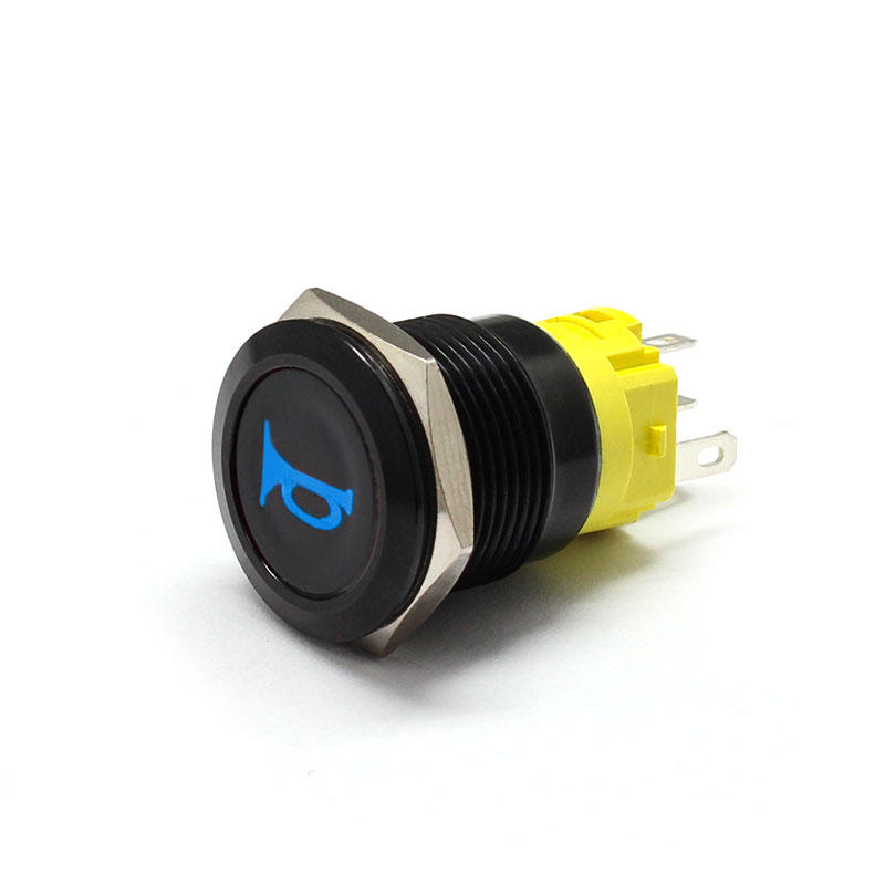 16mm 12V 24V 36V 5A LED Horn Push Button Dashboard Momentary/Latching Metal Switch For Car Boat Waterproof