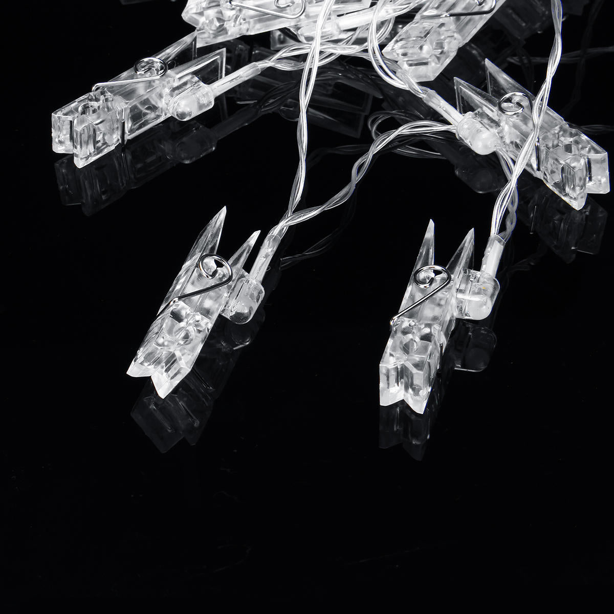 3M 20LED Holder Clip Fairy Sliver Wire String Light Battery Christmas Party Holiday Decor