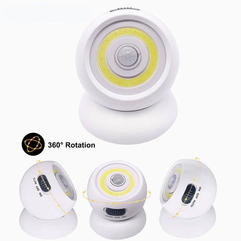 Motion Sensor Light Wireless Battery Powered Wall Lamp USB Rechargeable Outdoor Indoor Door Torch Night Light Security Light