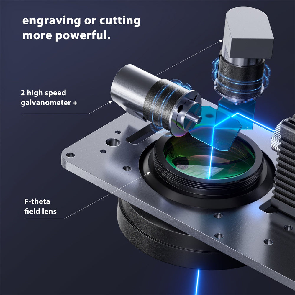12W Portable Laser Engraver Ultra-Fast 5000mm/s Speed High Precision 0.01mm Versatile Cutting LightBurn LaserGRBL Supported