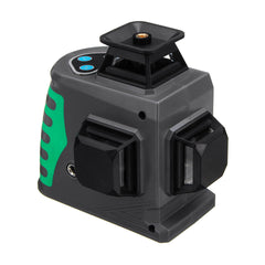 3D 12 Lines Laser Level Self-Leveling 3x360 Green/Blue Light + Bracket + Holder