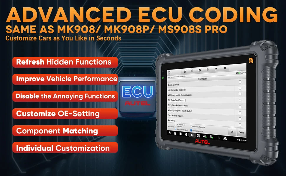 Car TPMS Diagnostic Tool Automotive Scanner w/ Full TPMS Fuction ECU Coding CAN FD DoIP K MK906PRO