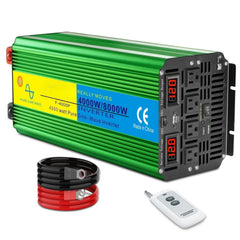 GreenZech Elite 4000W Inverter | 8000W Peak Power | Heavy-Duty Professional Pure Sine Wave Converter