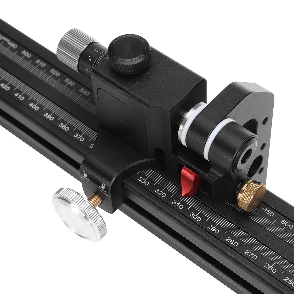 High Precision Miter Gauge Fence, 910mm Adjustable, Dual Scale, Fine Adjustment Knob, Compatible with HD-TB01