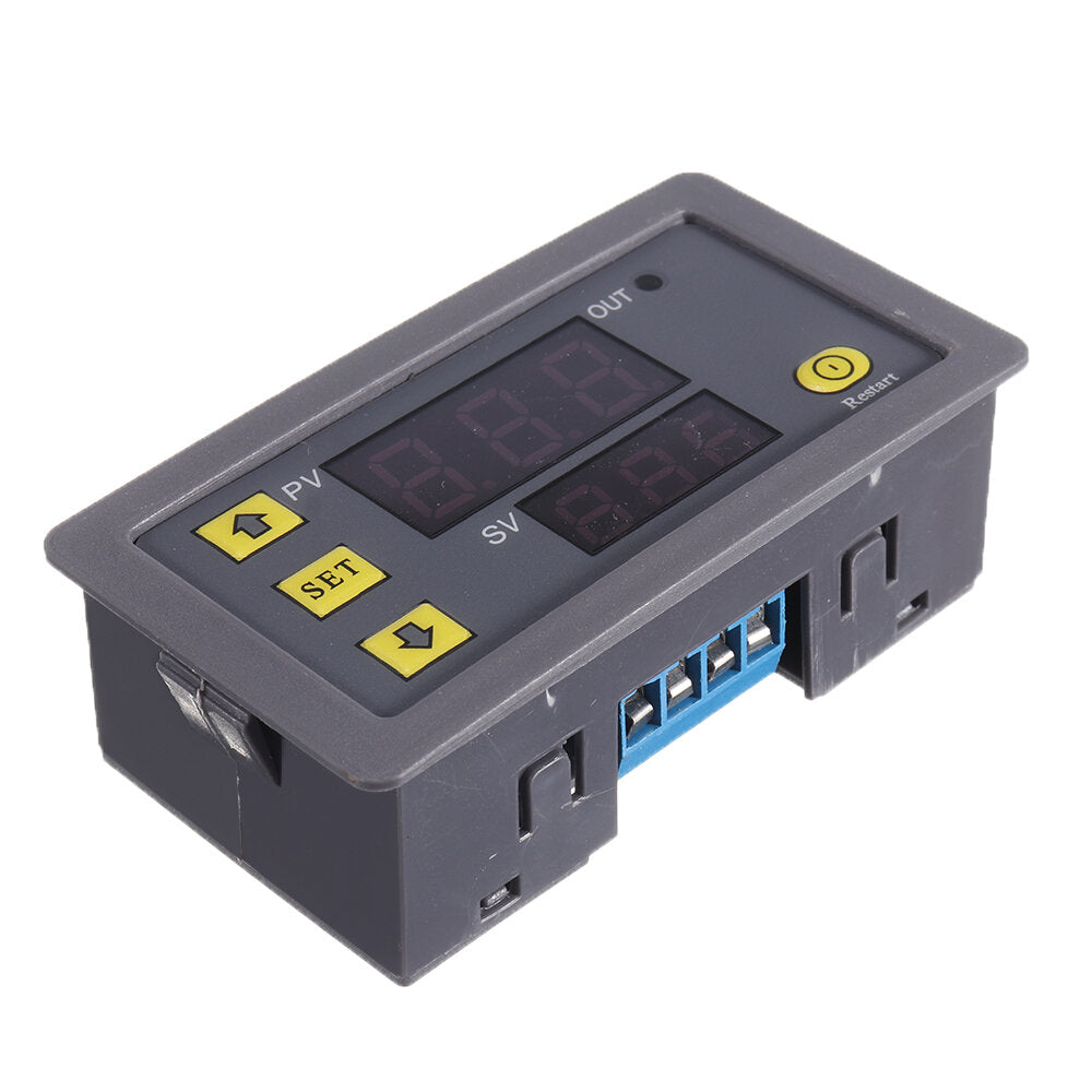 DC12V/24V Delay Timer Infinite Loop Delay Module Double Digital Display Time Relay Board 0~999 hr/min/sec