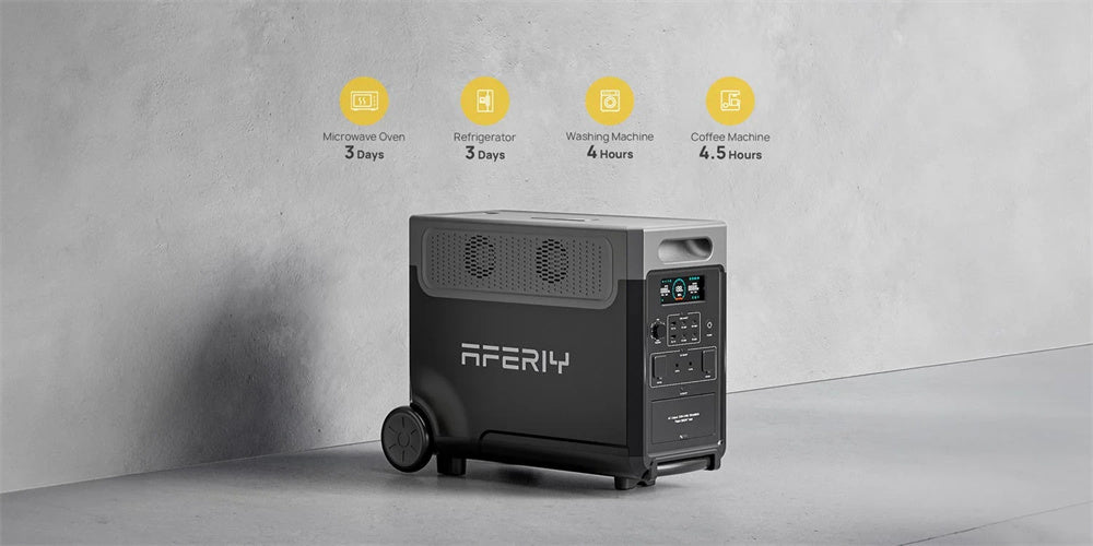 3600W 3840Wh LiFePO4 Portable Power Station, Optional 1 or 2 Expansion Batteries, App Control, UPS & Wheels for Home Backup & RV
