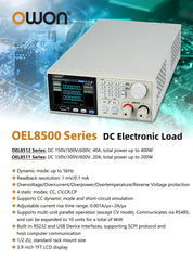DC Electronic Load High Precision Control 150V/300V/600V 40A 400W LCD Display Protection Modes