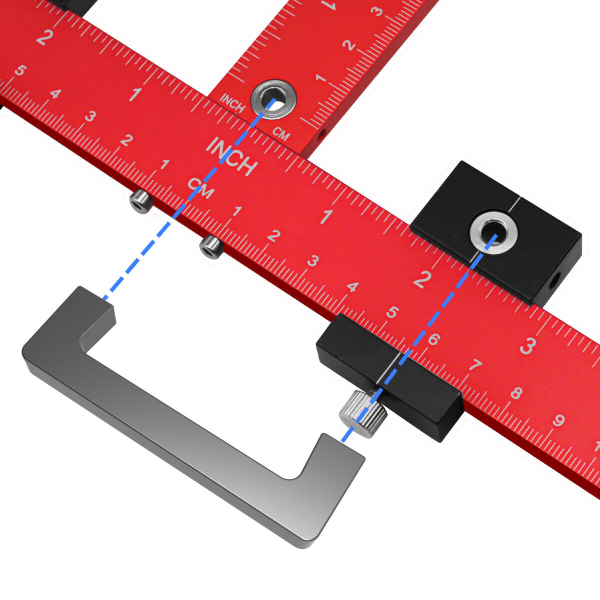 Adjustable Cabinet Hardware Jig for Precise Handle & Knob Installation - Durable, User-Friendly, Versatile Tool