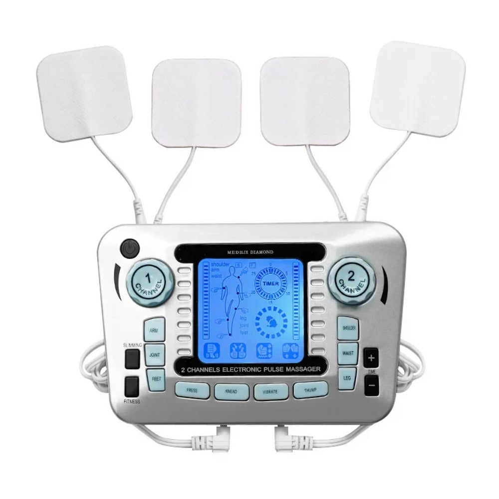 Multifunctional Electric Massager Stimulator with 20 Adjustable Intensity Levels for Pain Relief and Muscle Soothing