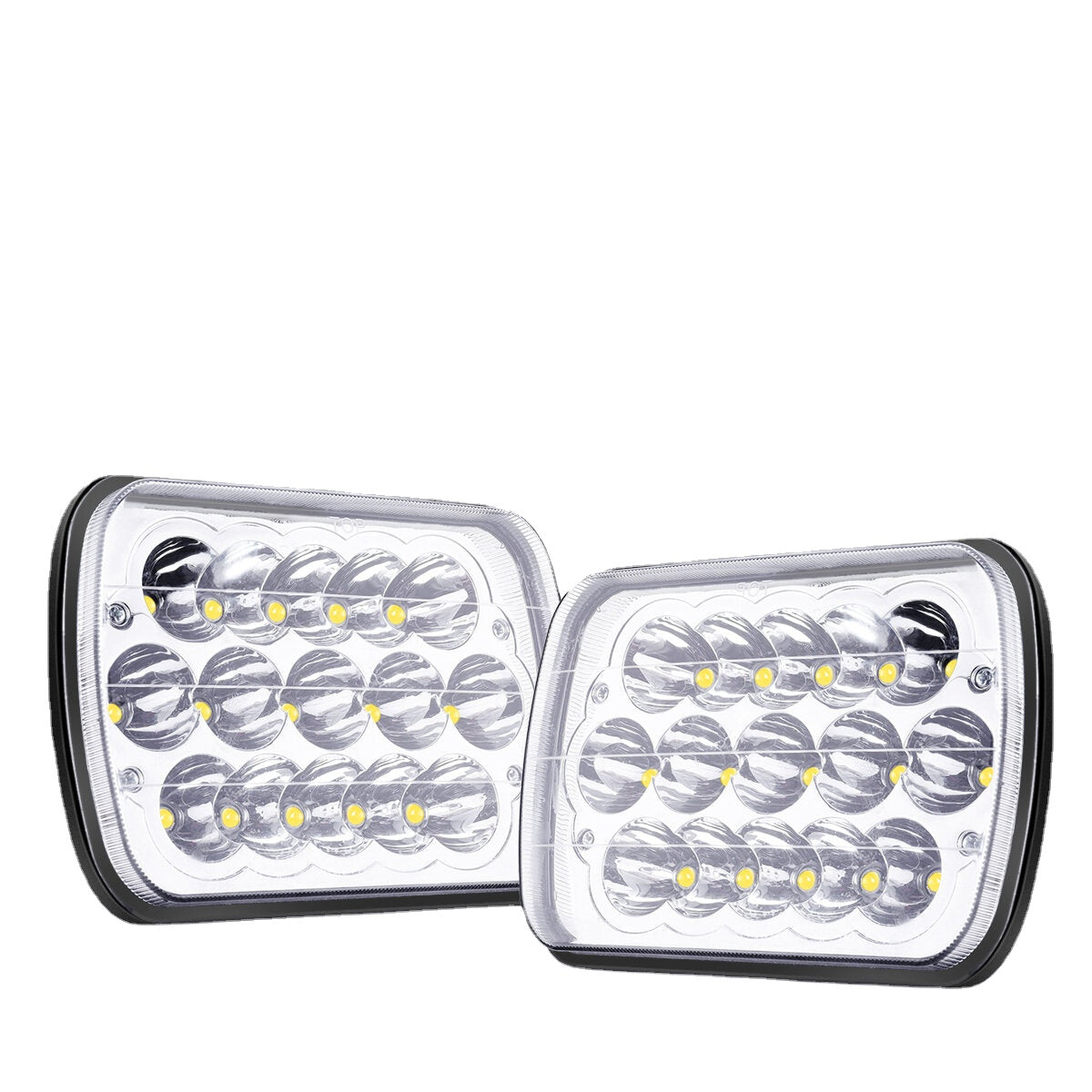 2 Pcs Wrangler Headlight 5 x 7" LED Stock Headlights with Lamp