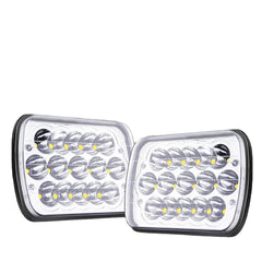 2 Pcs Wrangler Headlight 5 x 7" LED Stock Headlights with Lamp