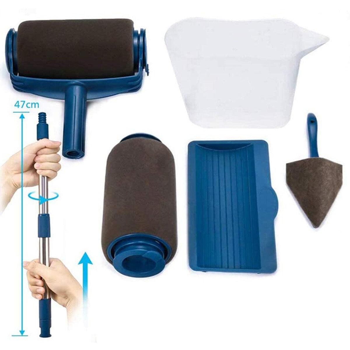 6 Pcs Professional Paint Roller Refillable Paint Roller Painter Set