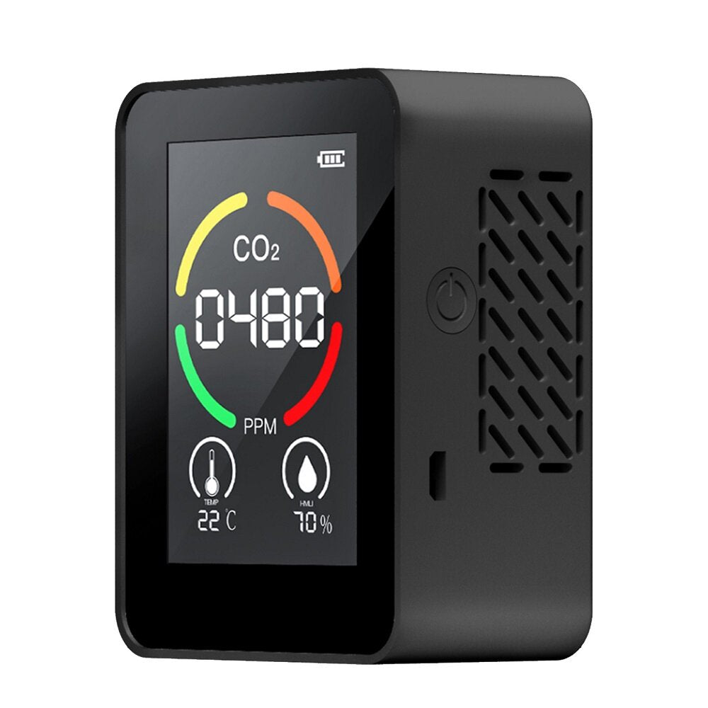 6 in 1 PM2.5 CO2 TVOC HCHO Tester Portable Digital Temperature and Humidity Tester Air Quality Monitor
