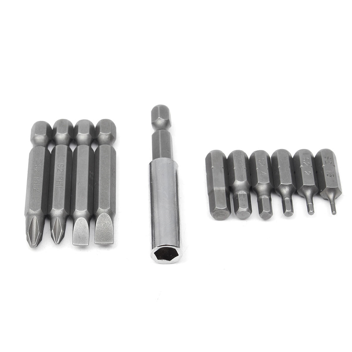 11Pcs Magnetic Screwdriver Bits Slotted Phillips Torx S2 Electric Screwdriver