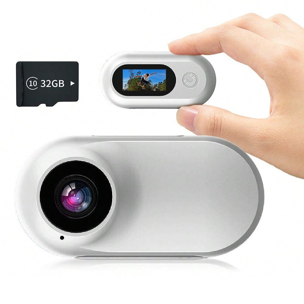 Portable 1080P Action Camera, Mini Wearable Safety Cam with EIS, Night Vision, Ideal for Travel, Sports, Vlogs, and Outdoor Use