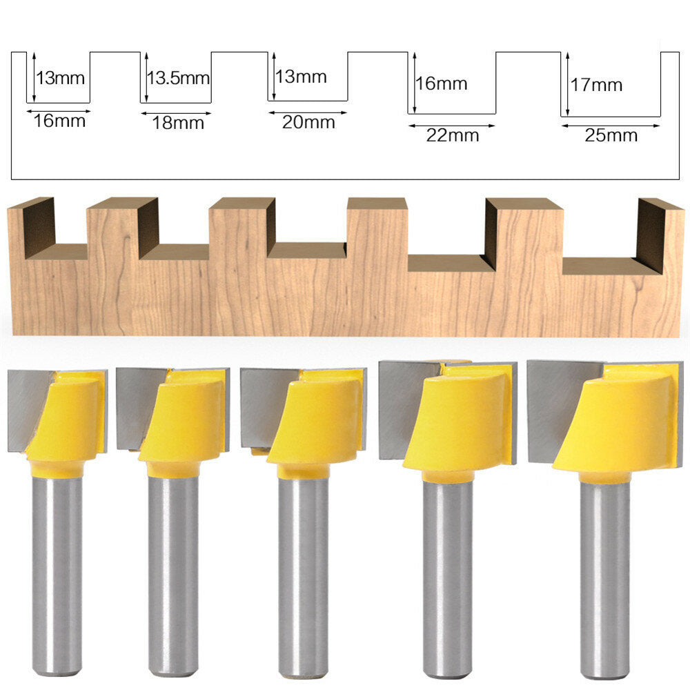 16-25mm Router Bit 8mm Shank Surface Planing Bottom Cleaning Wood Milling Router Bit for CNC