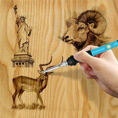 101Pcs 110V/220V 60W Electric Adjustable 200-450C Pyrography Soldering Iron Tools for Wood Working Burning Pen Tip Kit