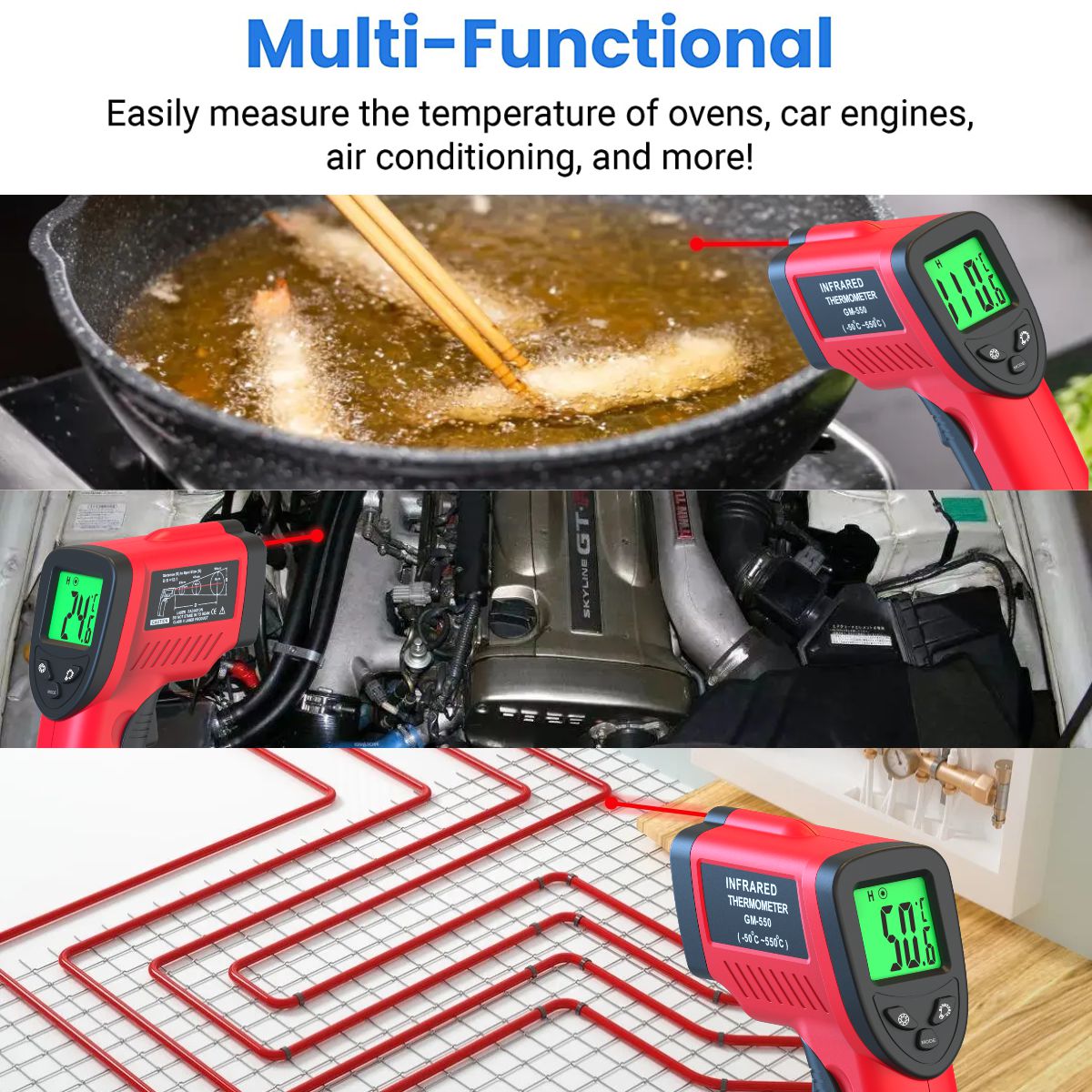 Industrial Laser Infrared Thermograph For Cooking Oven Temperature Testing