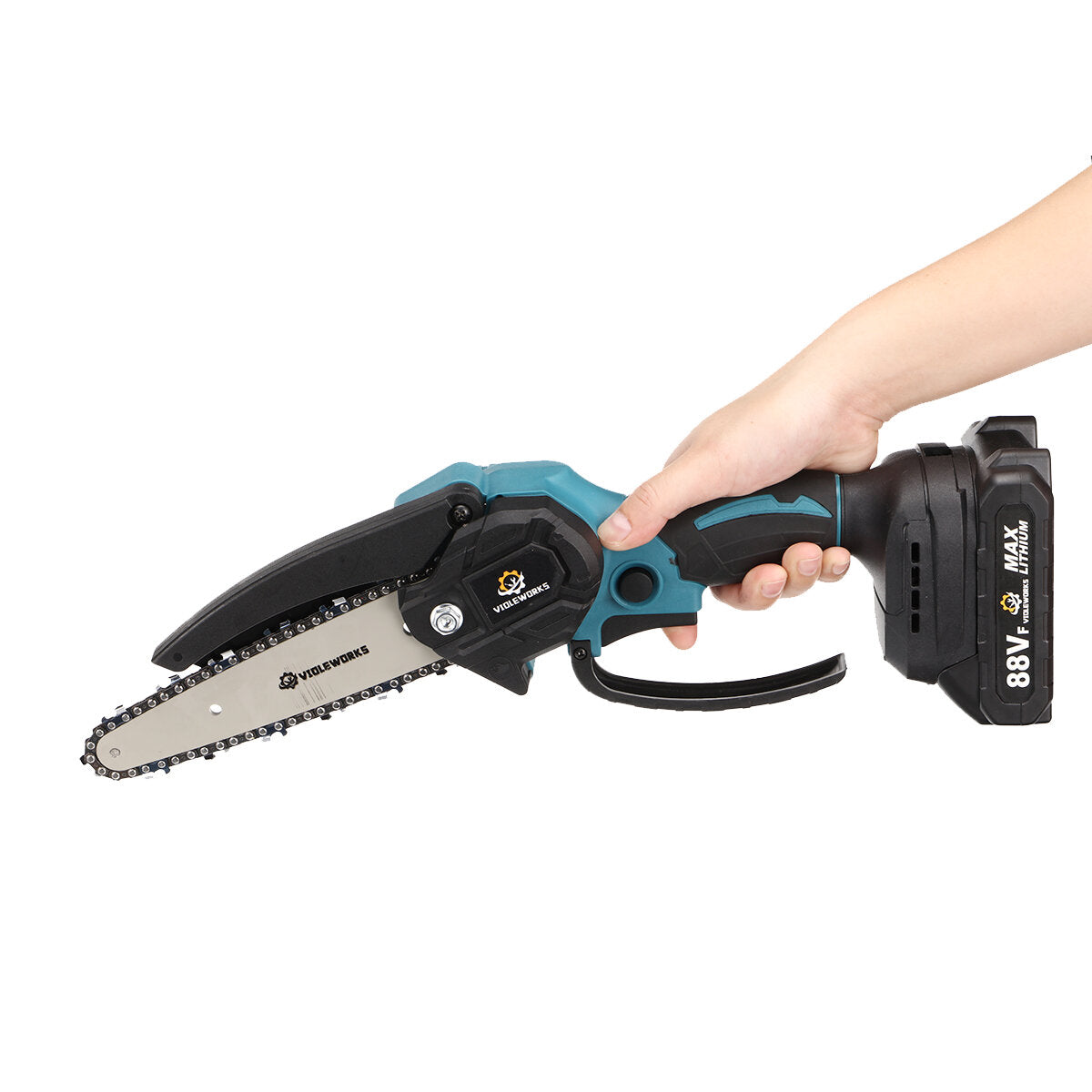 88VF 6 Inch Electric Chain Saw 1500W Cordless One-Hand Saws Woodworking Tool Wood Cutter